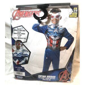 Avengers Captain America Winter Falcon Halloween Costume Boys Marvel L 12-14